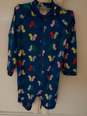 NEW Disney Collection Hannah Anderson Exclusive design Navy Kids Swim One-Piece